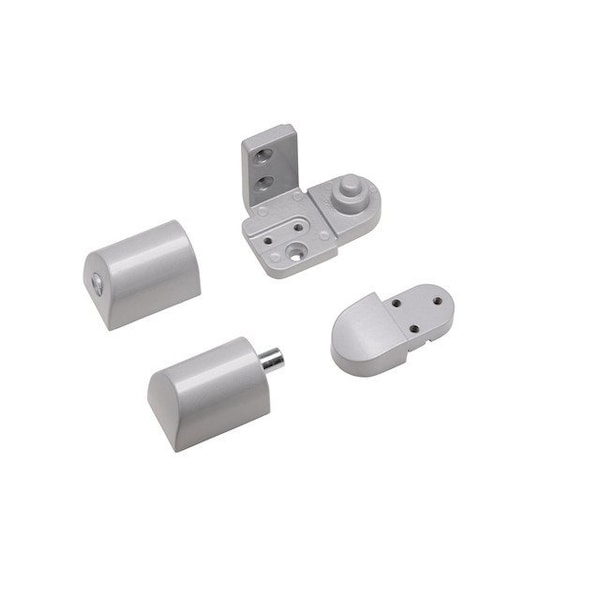 Global Door Controls YKK Style Left Hand Offset Door Pivot Hinge Set for Adams Rite Type Storefront Door in Aluminum TH1300-LH-AL - main